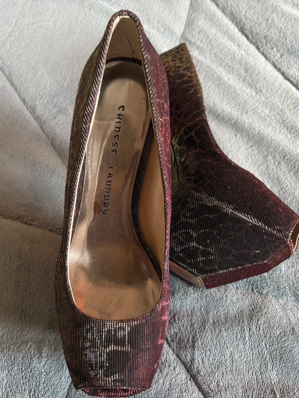 Chinese Laundry Y2K Platform Block Heels (Size 8)